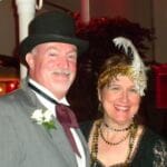 woman in costume with husband